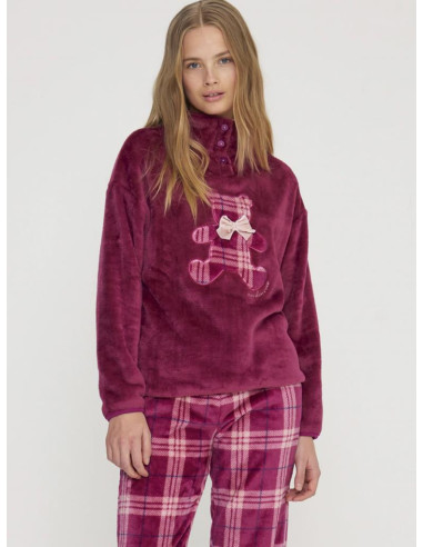 NOIDINOTTE PIGIAMA DONNA A LUPETTO MANICA LUNGA...