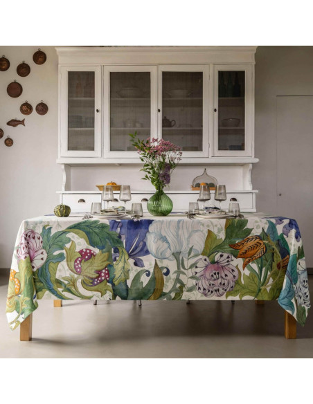 NAPKING TOVAGLIA RETTANGOLARE STAMPATA 100% LINO - MORRIS