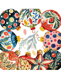 NAPKING COPRITAVOLA NATALIZIA 110 X 110 CM 100% LINO -... 2