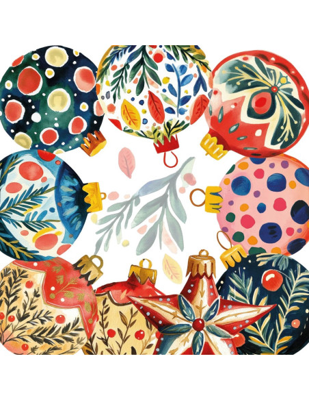 NAPKING COPRITAVOLA NATALIZIA 110 X 110 CM 100% LINO - MAGIC XMAS