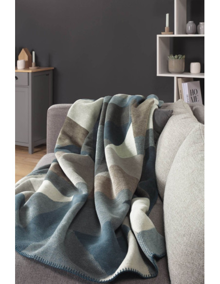 BIEDERLACK COPERTA CON STRUTTURA IN RILIVEVO COTONE 150 X 200 CM - GRAPHIC VIEW