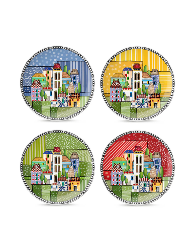 EGAN SET 4 PIATTINI DOLCE 19 CM - PAESE MIO