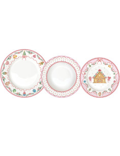 EASY LIFE SERVIZIO NATALIZIO 18 PEZZI - SWEET CHRISTMAS