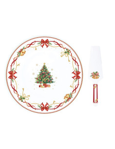 EASY LIFE PIATTO PORTATA CON PALETTA 32 CM - CHRISTMAS TALE