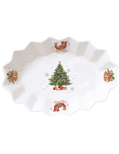 EASY LIFE PIATTO OVALE NATALIZIO 25X17 CM - CHRISTMAS TALE