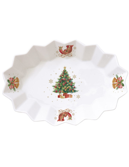 EASY LIFE PIATTO OVALE NATALIZIO 25X17 CM - CHRISTMAS TALE