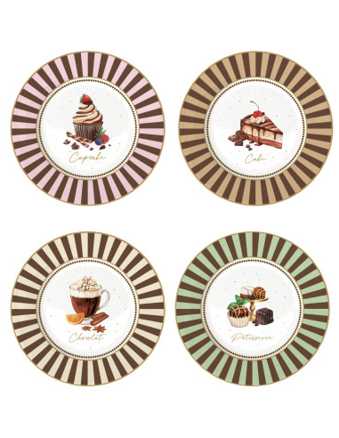 EASY LIFE SET 4 PIATTINI DESSERT 19 CM - SWEET...