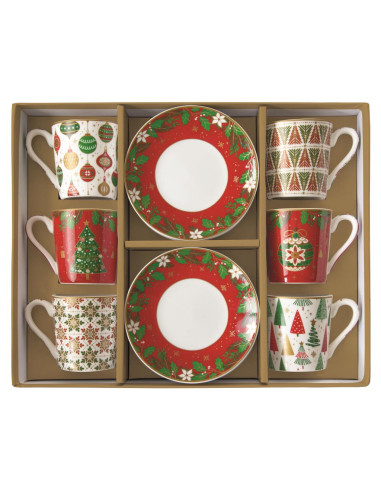 EASY LIFE SET 6 TAZZE CAFFÉ CON PIATTINO 100 ML...