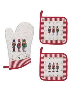 EASY LIFE SET 2 PRESINE + 1 GUANTO DA CUCINA - NUTCRACKERS