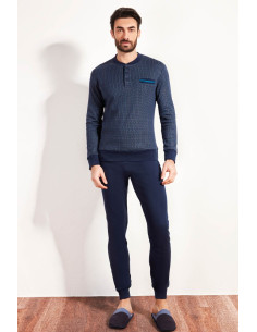 QBO PIGIAMA UOMO SERAFINO MANICA LUNGA E PANTALONE LUNGO...