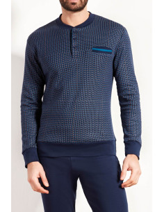 QBO PIGIAMA UOMO SERAFINO MANICA LUNGA E PANTALONE LUNGO... 2