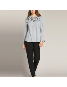 LIU JO PIGIAMA DONNA SERAFINO MANICA LUNGA E PANTALONE...