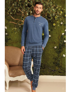 QBO PIGIAMA UOMO SERAFINO MANICA LUNGA E PANTALONE LUNGO