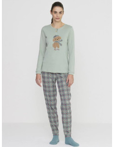 NOIDINOTTE PIGIAMA DONNA SERAFINO MANICA LUNGA E...