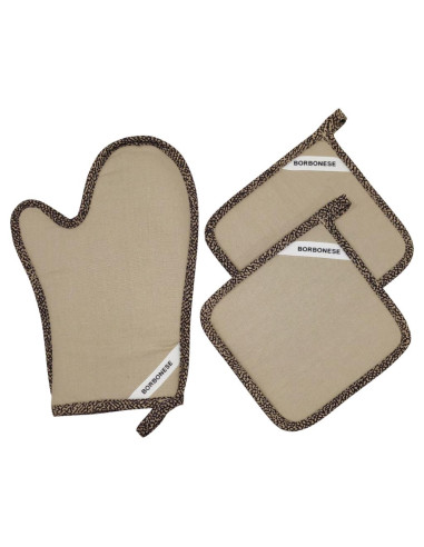 BORBONESE SET GUANTO DA CUCINA E PRESINE - JOLIE