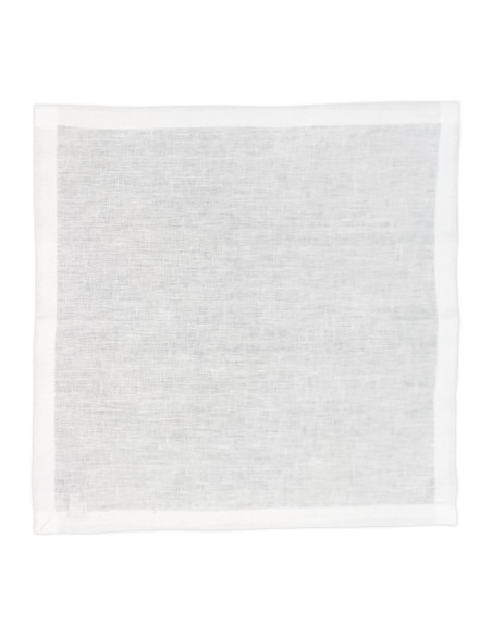 NAPKING SET 6 TOVAGLIOLI 45 X 45 CM ORLO LINEARE 100% LINO