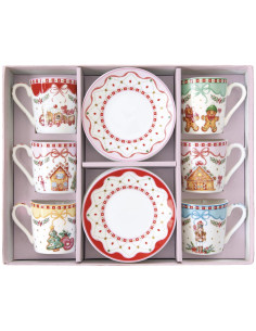 EASY LIFE SET 6 TAZZE CAFFÉ CON PIATTINO 100 ML - SWEET...