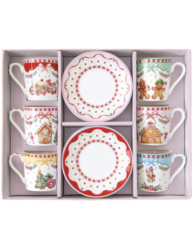 EASY LIFE SET 6 TAZZE CAFFÉ CON PIATTINO 100 ML...