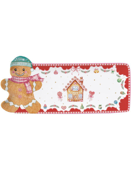 EASY LIFE PIATTO DA PORTATA NATALIZIO 36 X 16 CM - SWEET CHRISTMAS