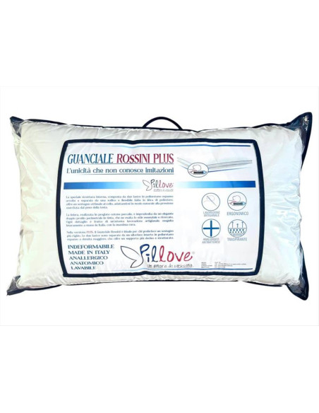PILLOVE GUANCIALE 50 X 80 CM IN FIBRA DI POLIESTERE - ROSSINI PLUS