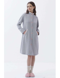 AMADINE VESTAGLIA DONNA ABBOTTONATA LUNGA IN PUNTO MILANO