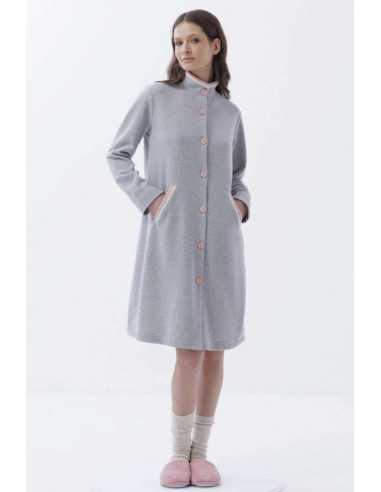 AMADINE VESTAGLIA DONNA ABBOTTONATA LUNGA IN...