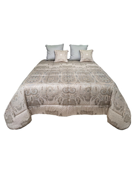 ETRO TRAPUNTA MATRIMONIALE IN RASO CON 2 CUSCINI ARREDO - ZAHIR