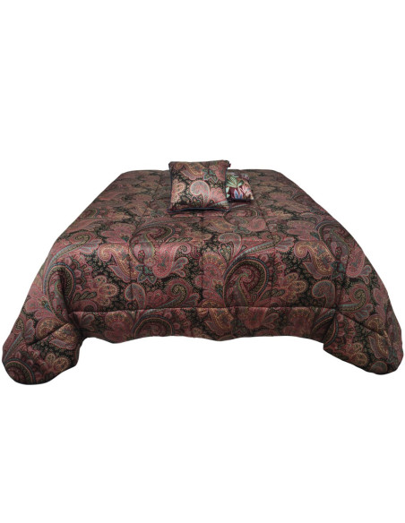 ETRO TRAPUNTA MATRIMONIALE IN RASO DOUBLEFACE CON 2 CUSCINI ARREDO - GIANO