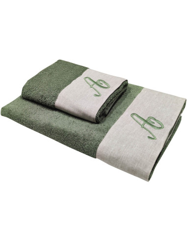 BIANCOPERLA SET 2 ASCIUGAMANI VISO E OSPITE CON...