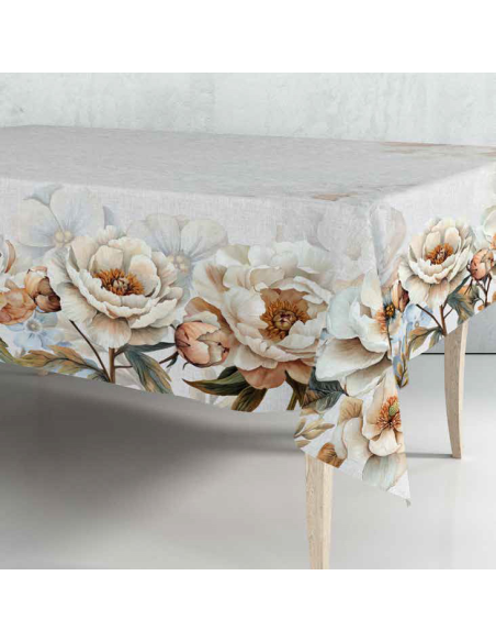 ANNAMARIA TOVAGLIA DA 12 POSTI 150 X 270 CM IN COTONE - FLOWERS
