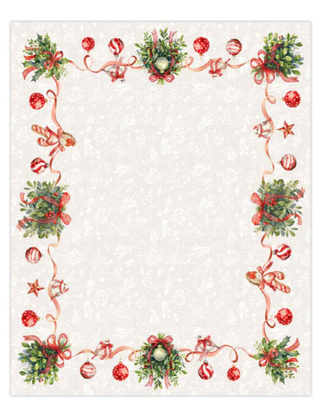 ANNAMARIA TOVAGLIA NATALIZIA RETTANGOLARE IN COTONE - VISCHIO