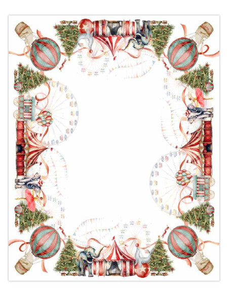 ANNAMARIA TOVAGLIA NATALIZIA RETTANGOLARE IN COTONE - CIRCUS