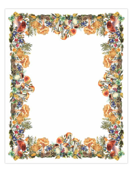 ANNAMARIA TOVAGLIA DA 8 POSTI 150 X 230 CM IN COTONE - FUNGHI