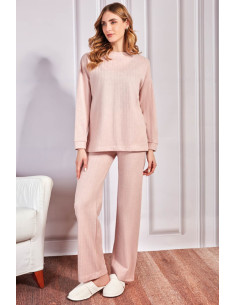 QBO PIGIAMA DONNA GIROCOLLO MANICA LUNGA E PANTALONE...