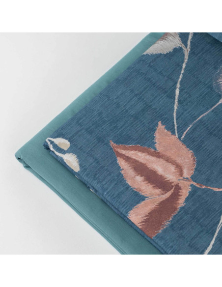 RIVIERA COMPLETO LENZUOLA-COPRILETTO MATRIMONIALE IN PERCALLE - IKEBANA