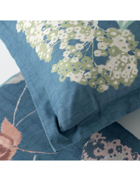 RIVIERA COMPLETO LENZUOLA-COPRILETTO MATRIMONIALE IN PERCALLE - IKEBANA