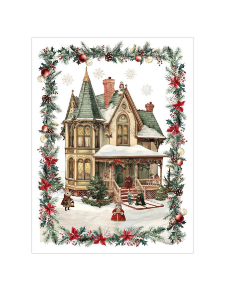 NAPKING STROFINACCIO DA CUCINA 55 X 75 CM 100% LINO - XMAS VILLAGE