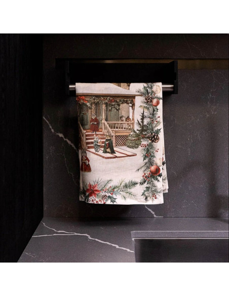 NAPKING STROFINACCIO DA CUCINA 55 X 75 CM 100% LINO - XMAS VILLAGE