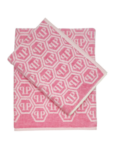 PHILIPP PLEIN SET 2 ASCIUGAMANI IN SPUGNA DI...