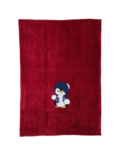DEA PLAID 130 X 190 CM IN PILE CON APPLICAZIONE RICAMATA...