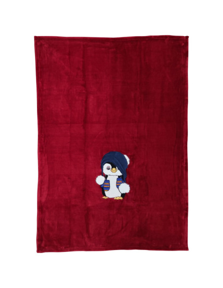 DEA PLAID 130 X 190 CM IN PILE CON APPLICAZIONE RICAMATA - BUFFALO