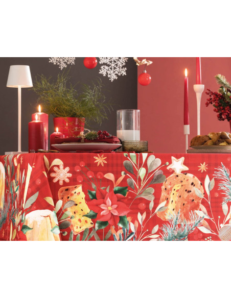 RIVIERA TOVAGLIA NATALIZIA RETTANGOLARE IN COTONE ANTIMACCHIA - SWEET BREAD