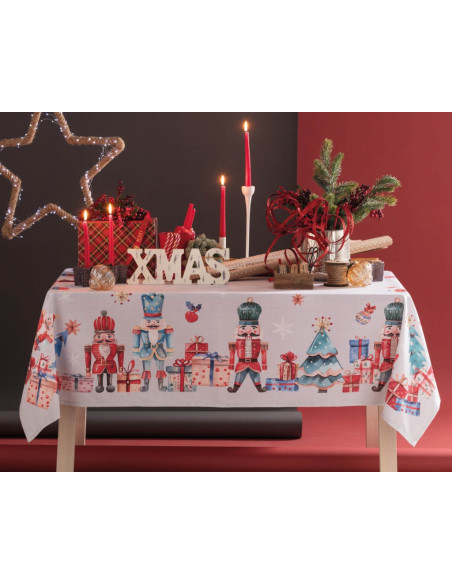 RIVIERA TOVAGLIA NATALIZIA RETTANGOLARE IN COTONE ANTIMACCHIA - TOYLAND