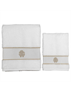 ROBERTO CAVALLI SET 2 ASCIUGAMANI IN SPUGNA DI COTONE -...