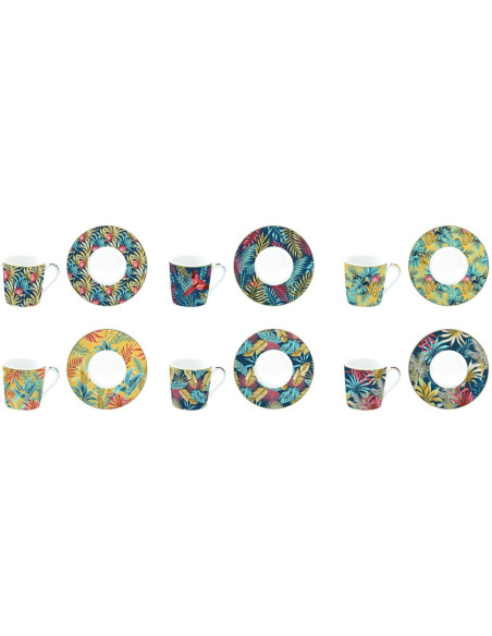 EASY LIFE SET 6 TAZZE CAFFÈ CON PIATTINO 100 ML - EQUATORIAL