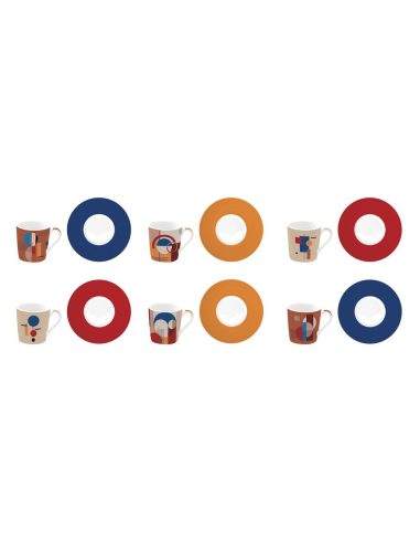 EASY LIFE SET 6 TAZZE CAFFÈ CON PIATTINO 100 ML...