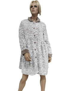 MARYHOME VESTAGLIA DONNA MANICA LUNGA IN PILE