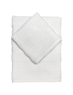 DEA COPPIA ASCIUGAMANI VISO E OSPITE IN SPUGNA E LINO -... 2