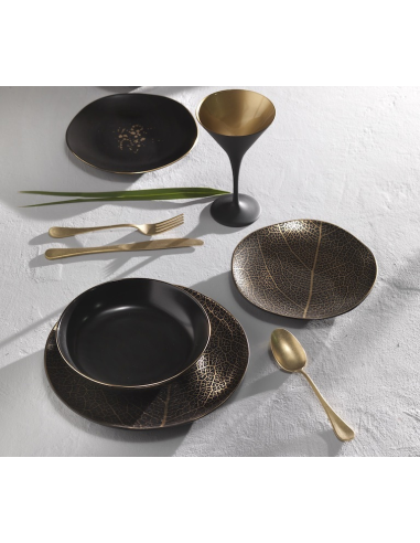 WEISSESTAL SERVIZIO PIATTI 46 PEZZI - ONIX BLACK