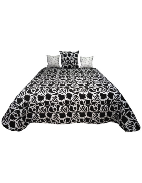 PHILIPP PLEIN TRAPUNTA MATRIMONIALE 270X260 CM IN RASO E CUSCINI ARREDO - CHAINS